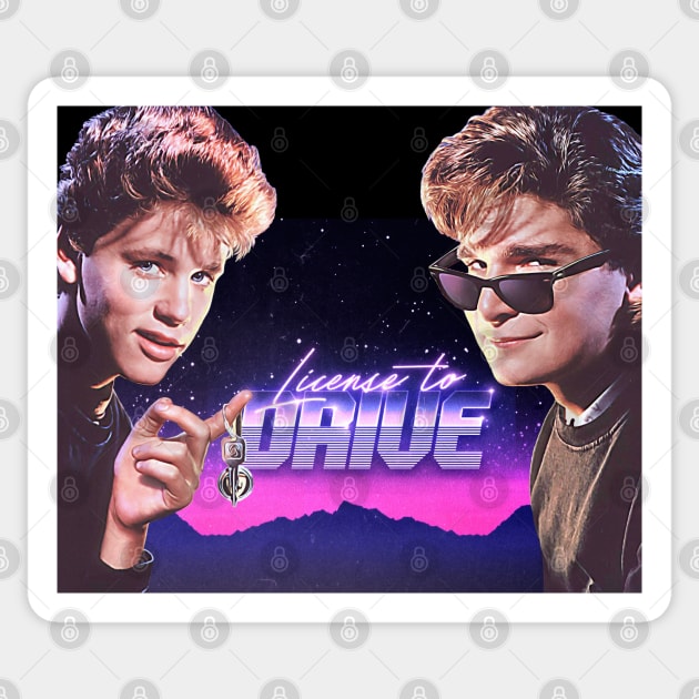 License To Drive /// Retro 80s Movie Fan Design Sticker by DankFutura